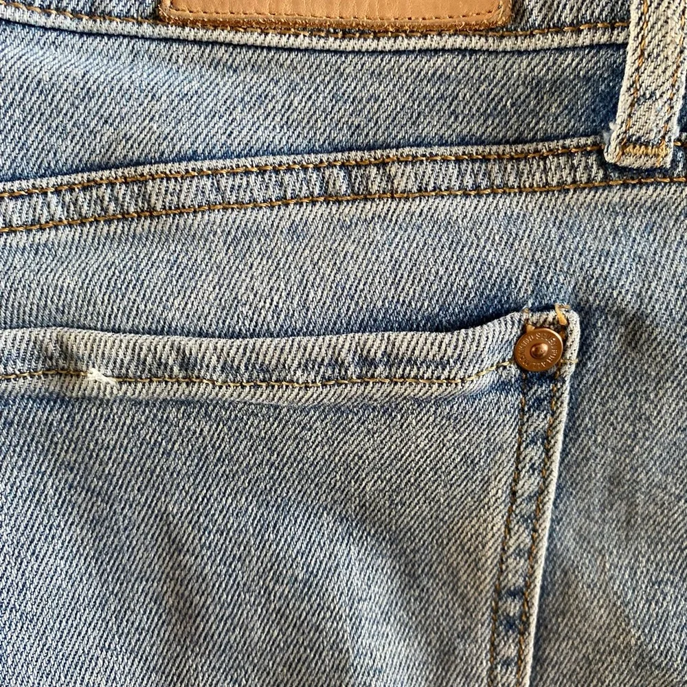7 for all mankind Vintage Luxe Beaded Fringe Detail Blue Jeans - Picture 8 of 9